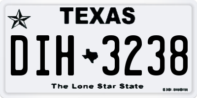 TX license plate DIH3238