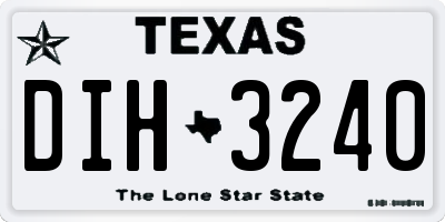TX license plate DIH3240