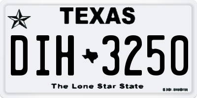 TX license plate DIH3250