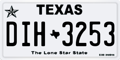 TX license plate DIH3253