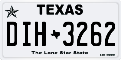 TX license plate DIH3262