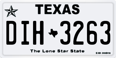 TX license plate DIH3263
