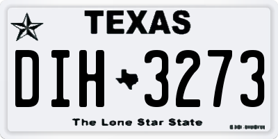 TX license plate DIH3273