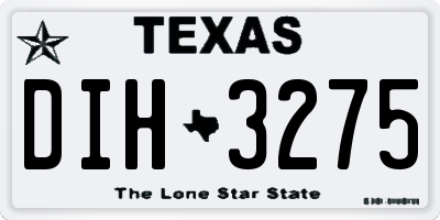 TX license plate DIH3275
