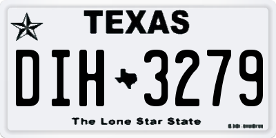 TX license plate DIH3279