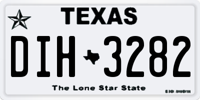TX license plate DIH3282