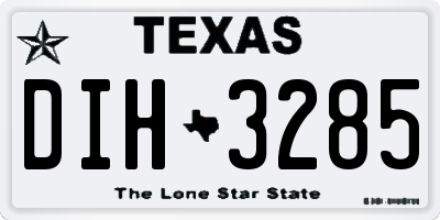 TX license plate DIH3285