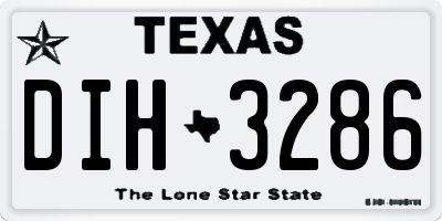 TX license plate DIH3286