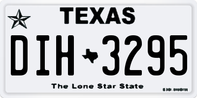 TX license plate DIH3295