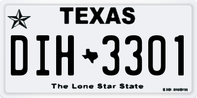 TX license plate DIH3301