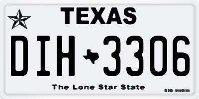 TX license plate DIH3306