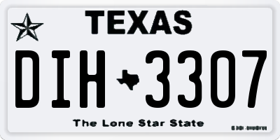TX license plate DIH3307