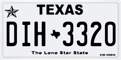 TX license plate DIH3320
