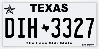 TX license plate DIH3327