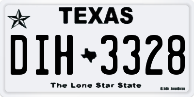 TX license plate DIH3328