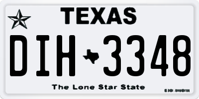 TX license plate DIH3348