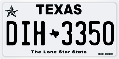 TX license plate DIH3350
