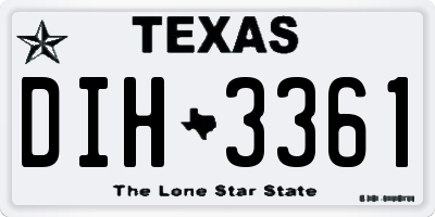 TX license plate DIH3361