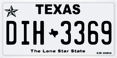 TX license plate DIH3369
