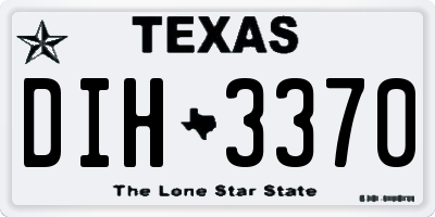 TX license plate DIH3370