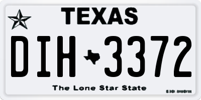 TX license plate DIH3372