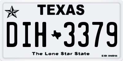 TX license plate DIH3379