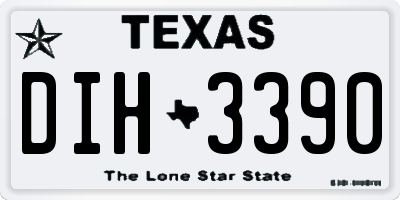 TX license plate DIH3390