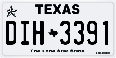 TX license plate DIH3391