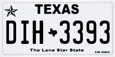 TX license plate DIH3393