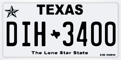 TX license plate DIH3400