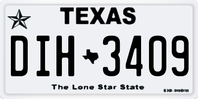 TX license plate DIH3409