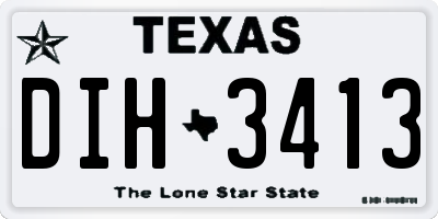 TX license plate DIH3413