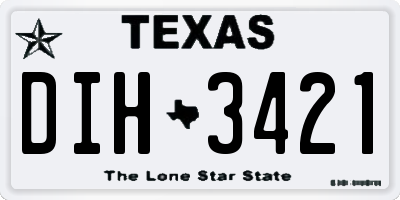 TX license plate DIH3421