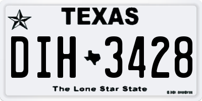 TX license plate DIH3428