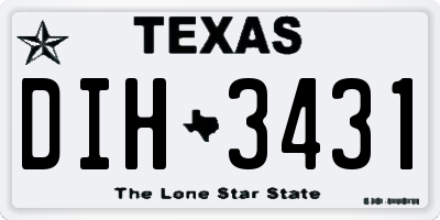 TX license plate DIH3431