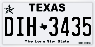 TX license plate DIH3435