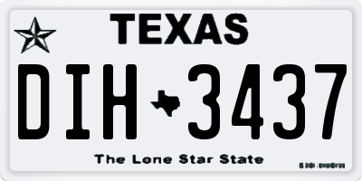 TX license plate DIH3437