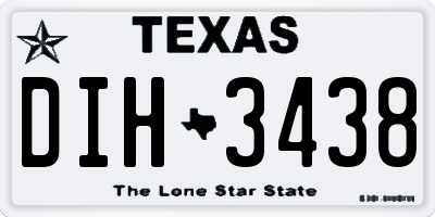 TX license plate DIH3438
