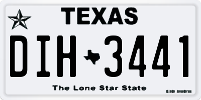 TX license plate DIH3441