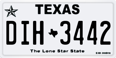 TX license plate DIH3442