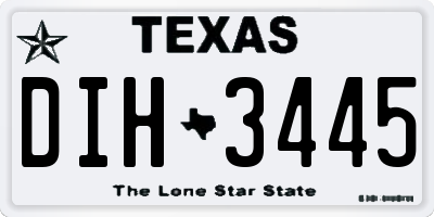 TX license plate DIH3445