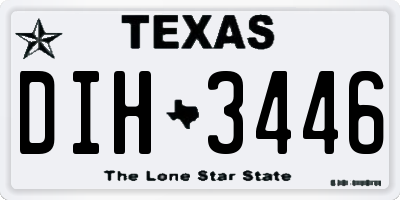TX license plate DIH3446