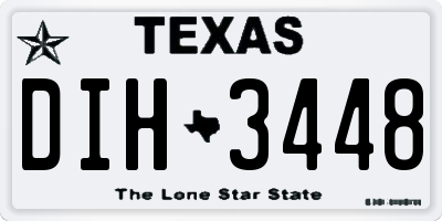 TX license plate DIH3448