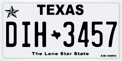 TX license plate DIH3457