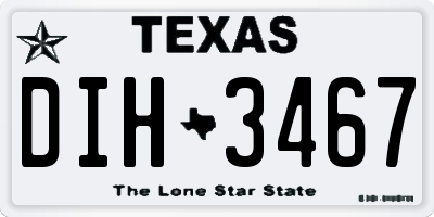 TX license plate DIH3467