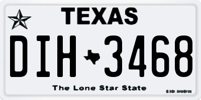 TX license plate DIH3468