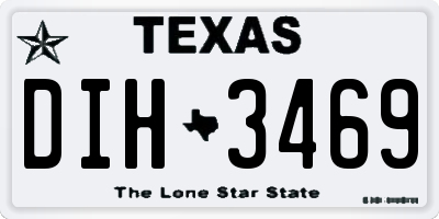TX license plate DIH3469