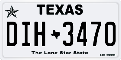 TX license plate DIH3470