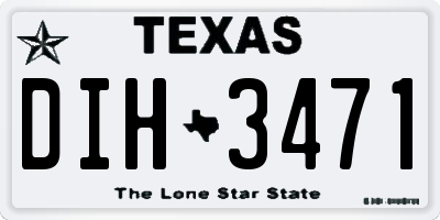 TX license plate DIH3471