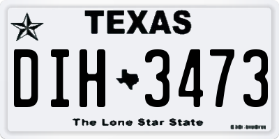TX license plate DIH3473